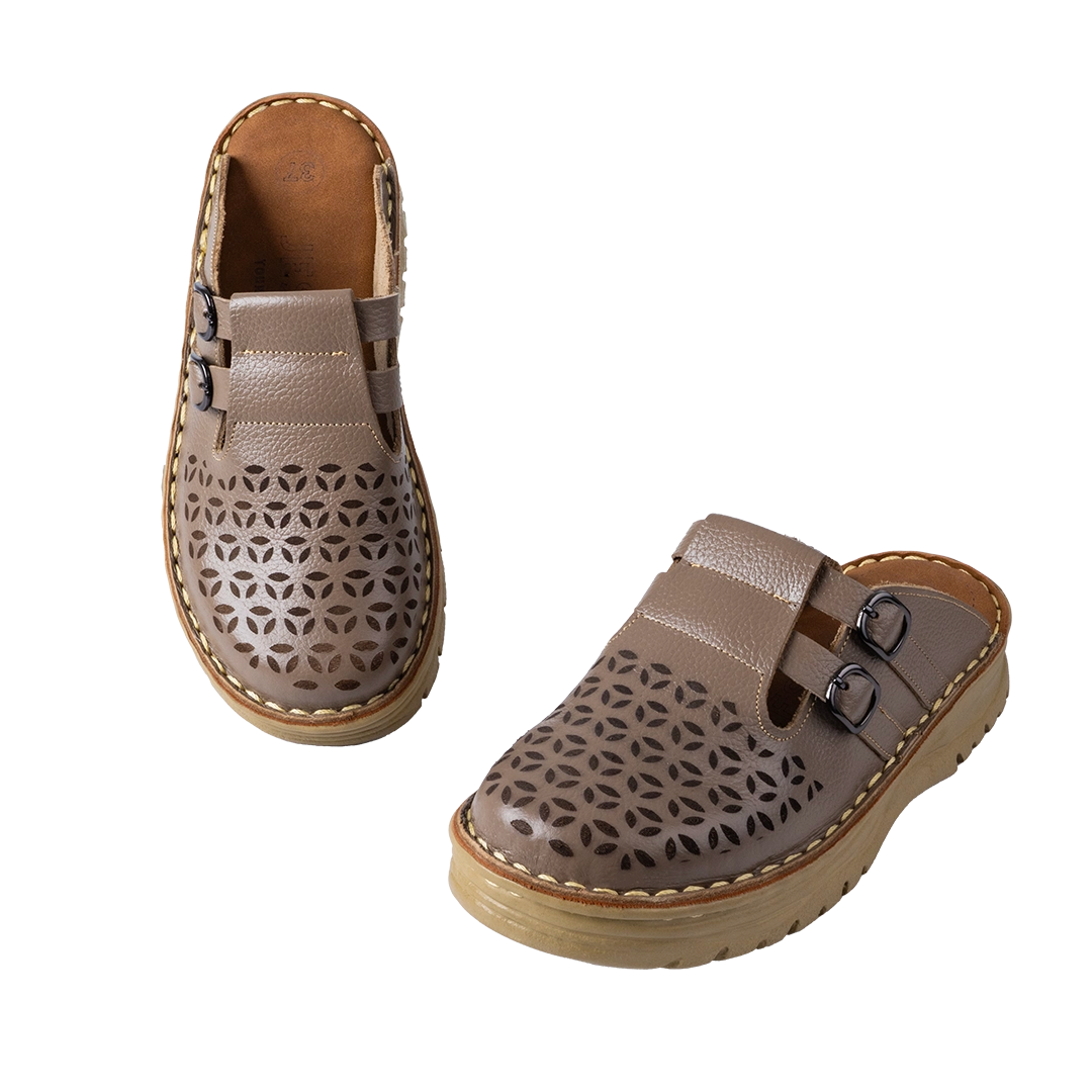 206 Women Genuine Leather Medical Clogs – Comfortable Orthopedic Walking Shoes