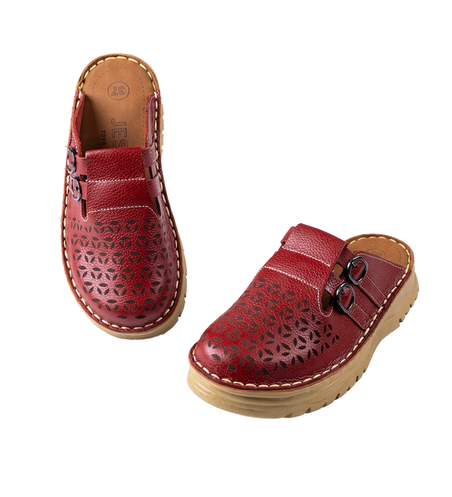 سابو حريمي جلد طبيعي مريح للمشي موديل 206 – شوز طبي بمقاسات واسعة 