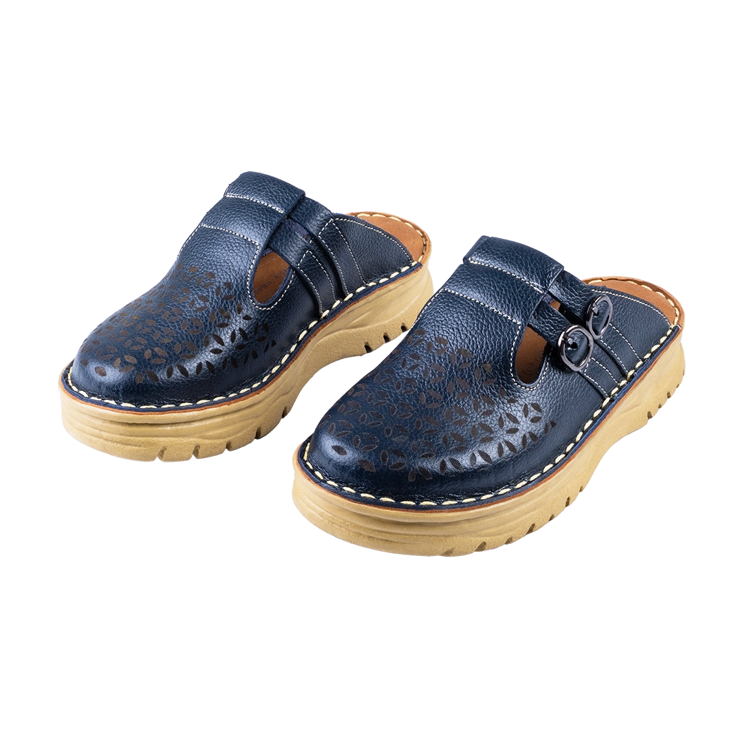 206 Women Genuine Leather Medical Clogs – Comfortable Orthopedic Walking Shoes