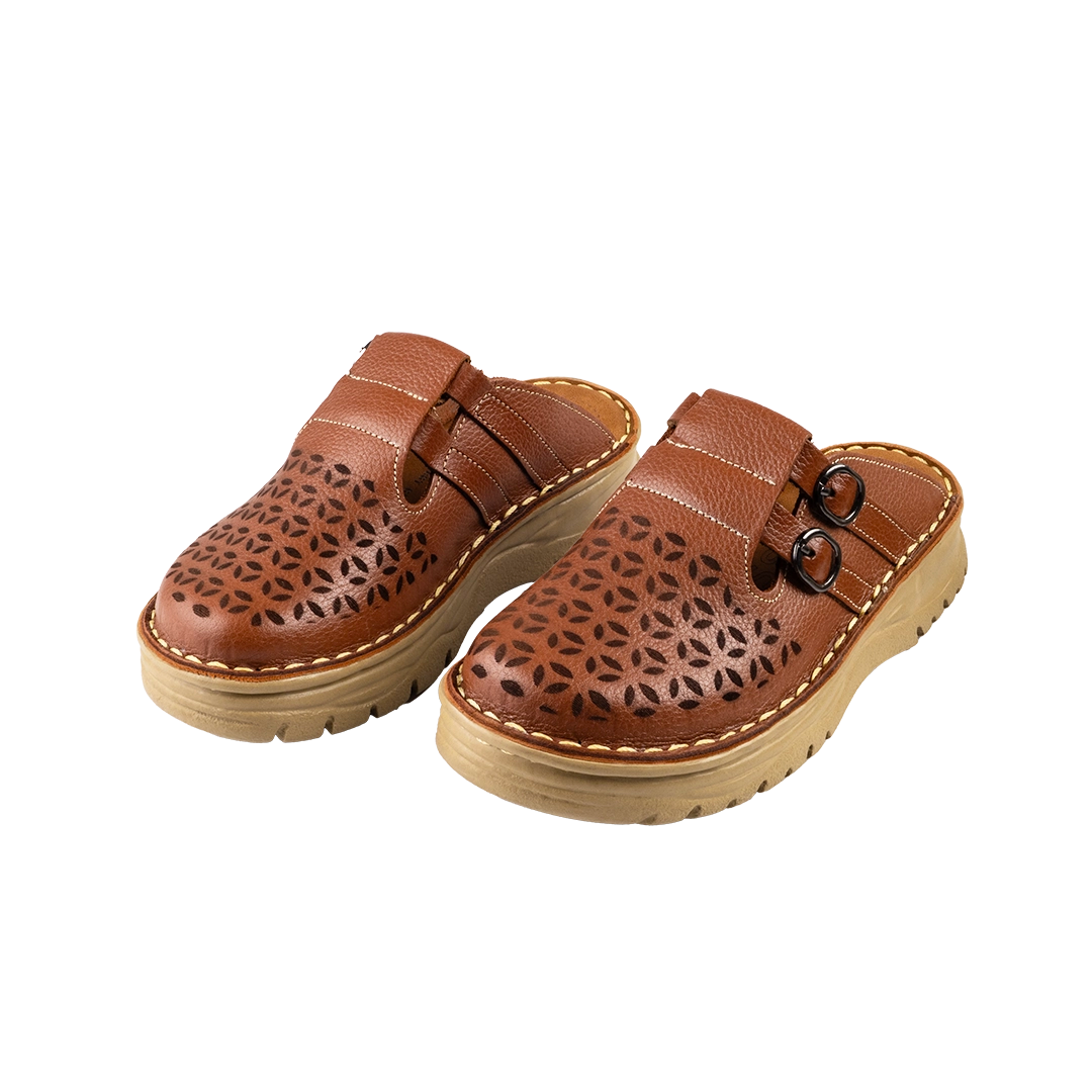 206 Women Genuine Leather Medical Clogs – Comfortable Orthopedic Walking Shoes