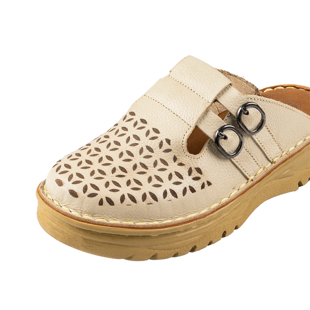 206 Women Genuine Leather Medical Clogs – Comfortable Orthopedic Walking Shoes