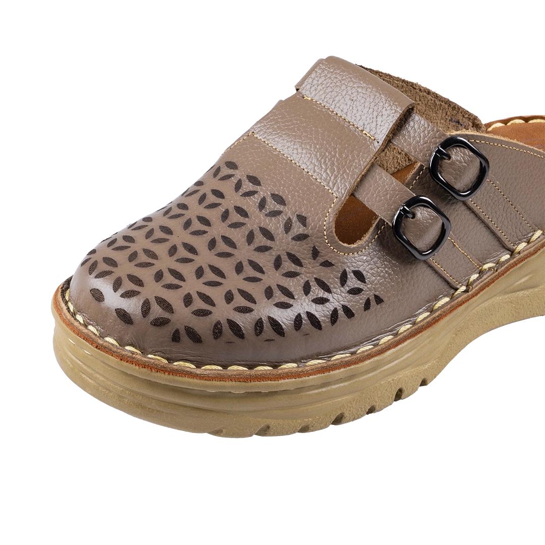 206 Women Genuine Leather Medical Clogs – Comfortable Orthopedic Walking Shoes