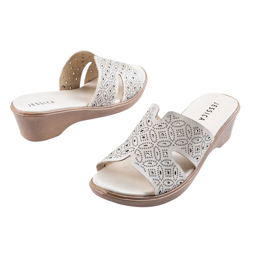9070 Women Genuine Leather Sabot – Comfortable 3cm Heel Daily Shoes