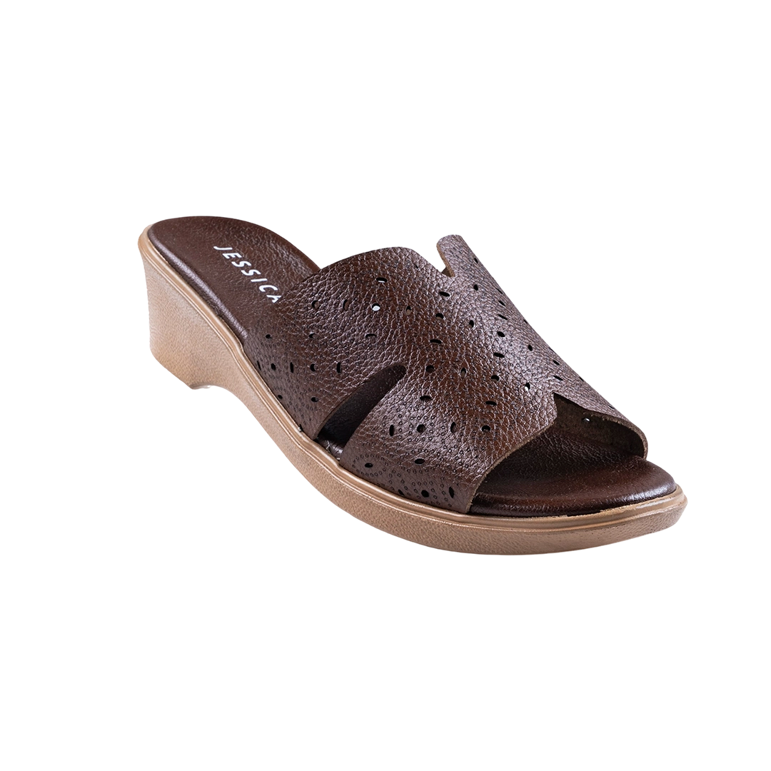 9070 Women Genuine Leather Sabot – Comfortable 3cm Heel Daily Shoes