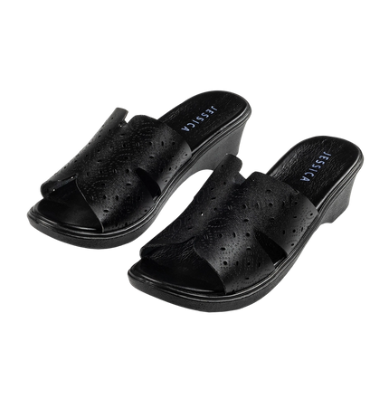 9070 Women Genuine Leather Sabot – Comfortable 3cm Heel Daily Shoes