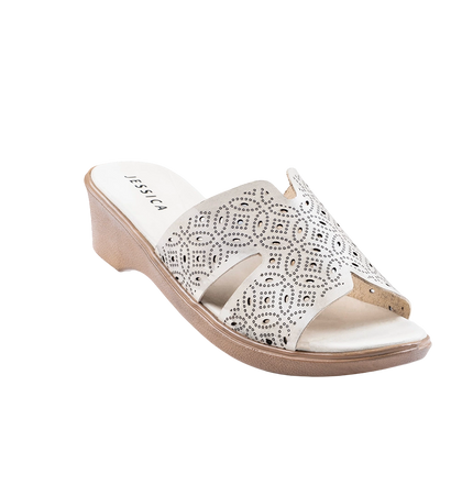 9070 Women Genuine Leather Sabot – Comfortable 3cm Heel Daily Shoes