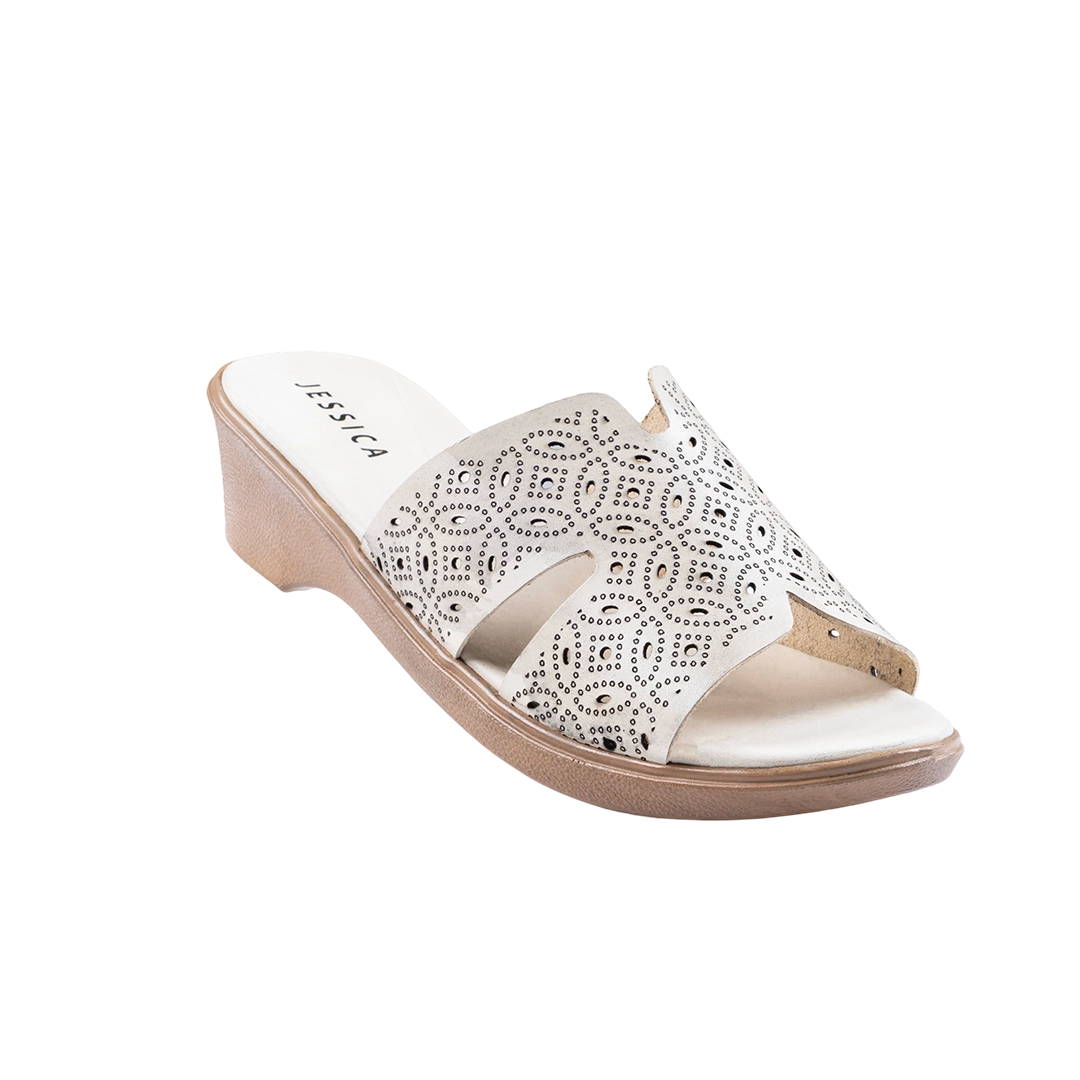9070 Women Genuine Leather Sabot – Comfortable 3cm Heel Daily Shoes