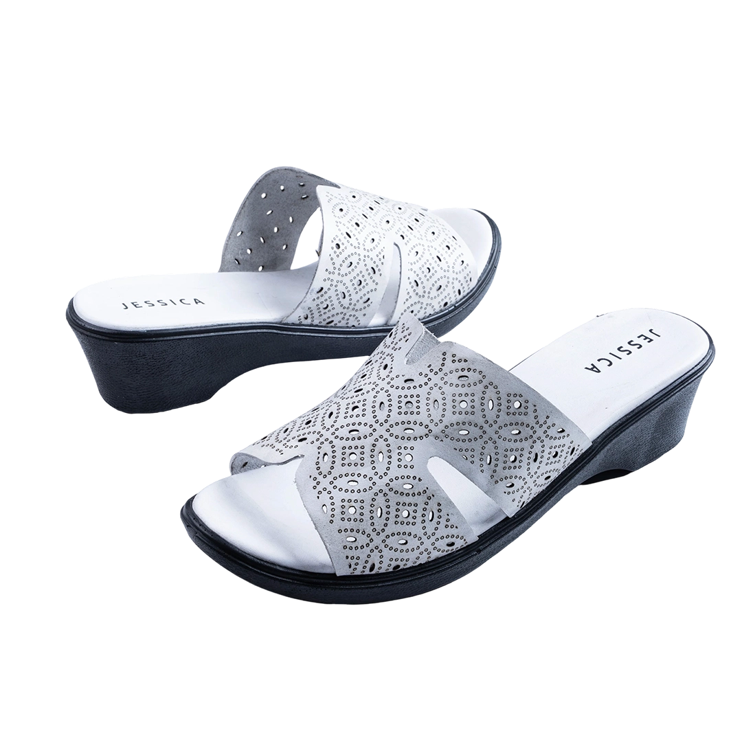 9070 Women Genuine Leather Sabot – Comfortable 3cm Heel Daily Shoes