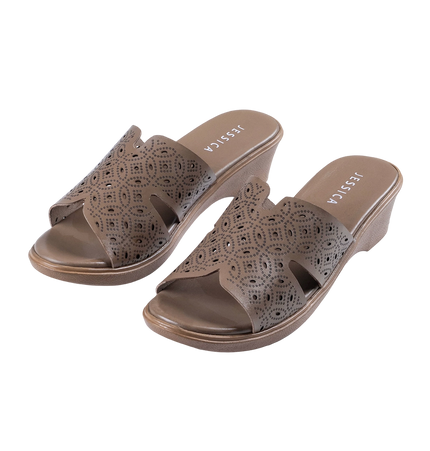 9070 Women Genuine Leather Sabot – Comfortable 3cm Heel Daily Shoes