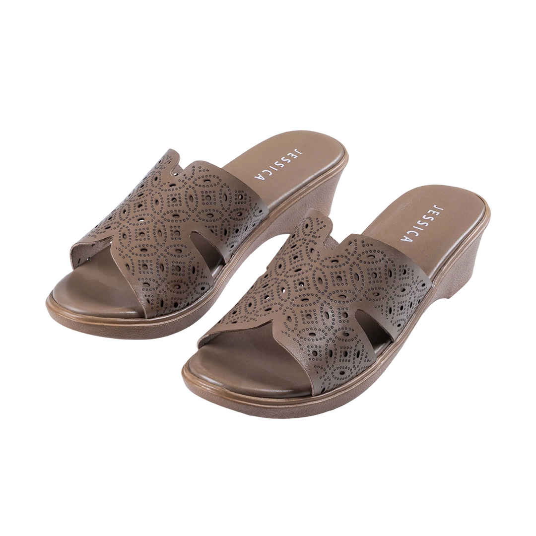 9070 Women Genuine Leather Sabot – Comfortable 3cm Heel Daily Shoes