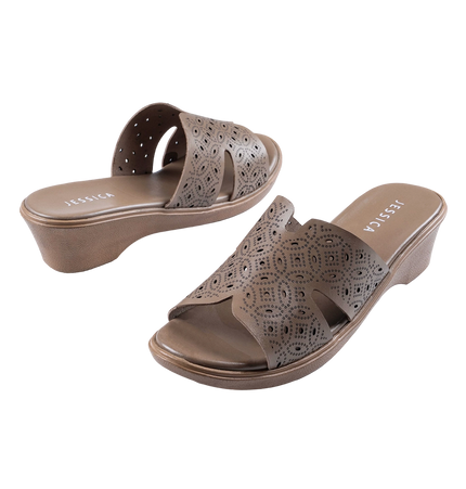 9070 Women Genuine Leather Sabot – Comfortable 3cm Heel Daily Shoes