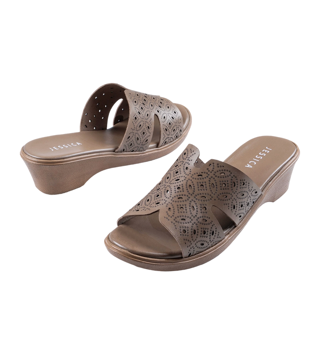 سابو حريمي جلد طبيعي مريح للمشي بكعب 3 سم موديل 9070 – شوز يومي 
