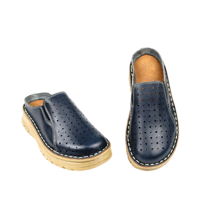 244 Women Genuine Leather Medical Clogs – Comfortable Orthopedic Walking Shoes