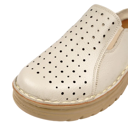 244 Women Genuine Leather Medical Clogs – Comfortable Orthopedic Walking Shoes