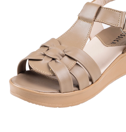 9030 Women Genuine Leather Sabot – Comfortable 3cm Heel Daily Shoes