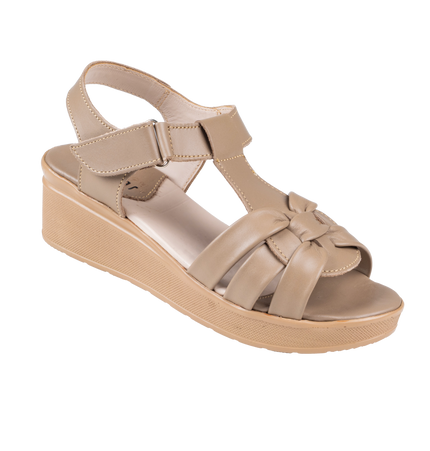 9030 Women Genuine Leather Sabot – Comfortable 3cm Heel Daily Shoes