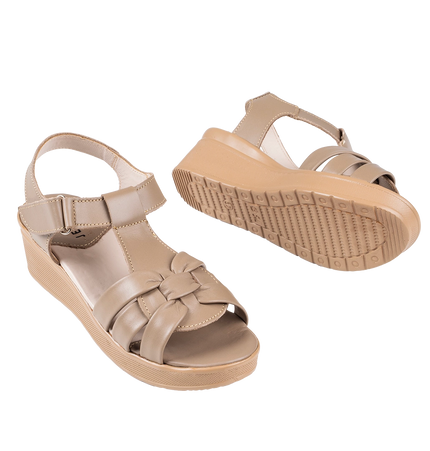 9030 Women Genuine Leather Sabot – Comfortable 3cm Heel Daily Shoes