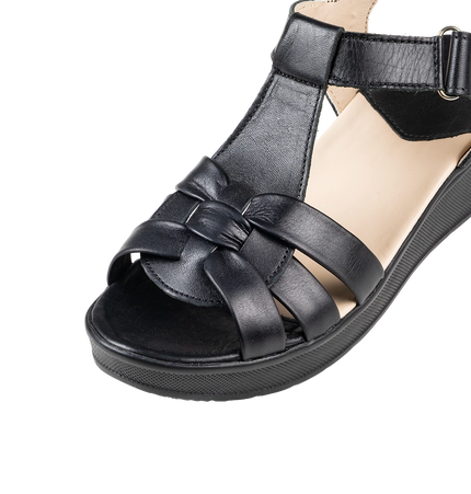 9030 Women Genuine Leather Sabot – Comfortable 3cm Heel Daily Shoes