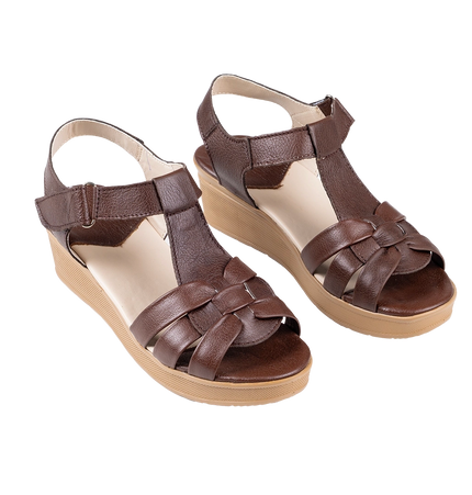 9030 Women Genuine Leather Sabot – Comfortable 3cm Heel Daily Shoes