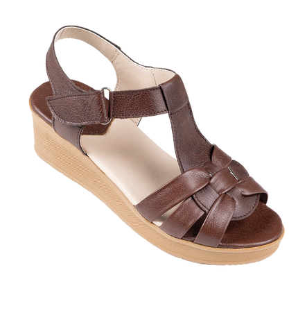 9030 Women Genuine Leather Sabot – Comfortable 3cm Heel Daily Shoes
