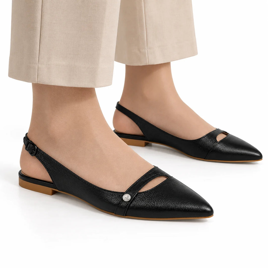 9081 Women's Genuine Leather Clogs – Comfortable Walking Clogs with 1 cm Heel