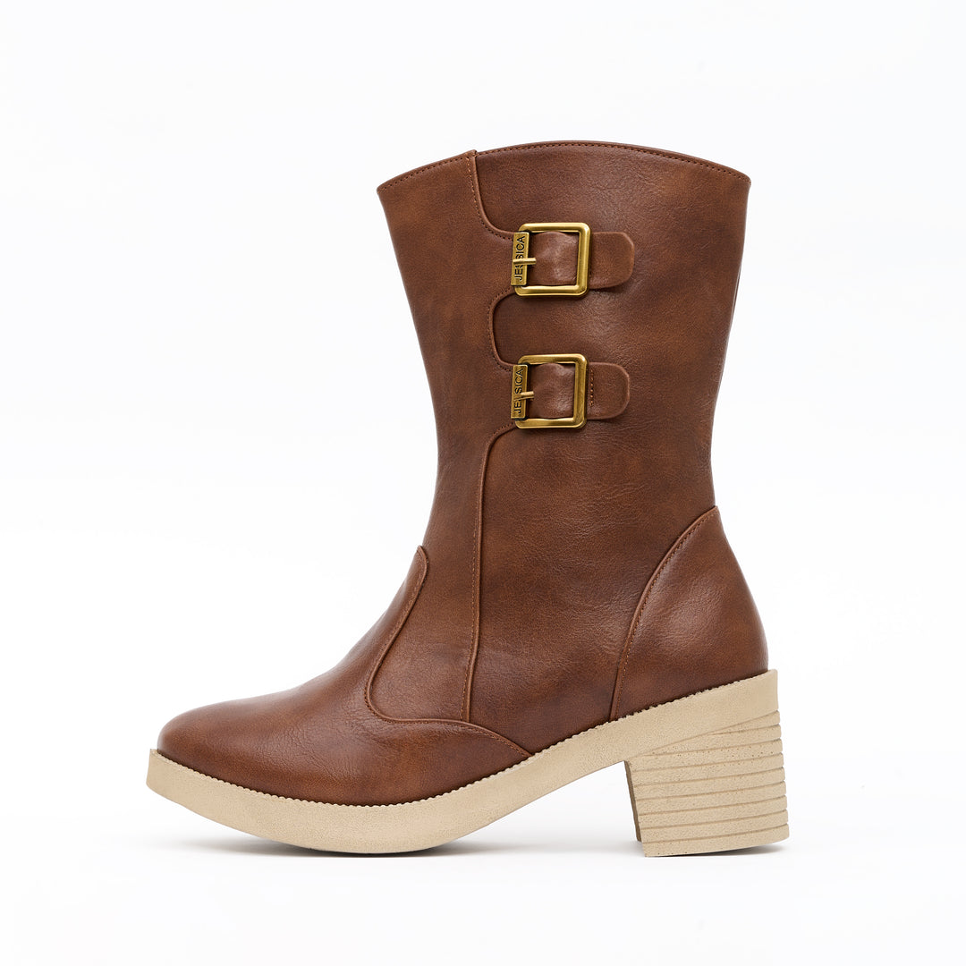 Jessica 584 Women's Imported Leather Boots – Comfortable 5 cm Heel