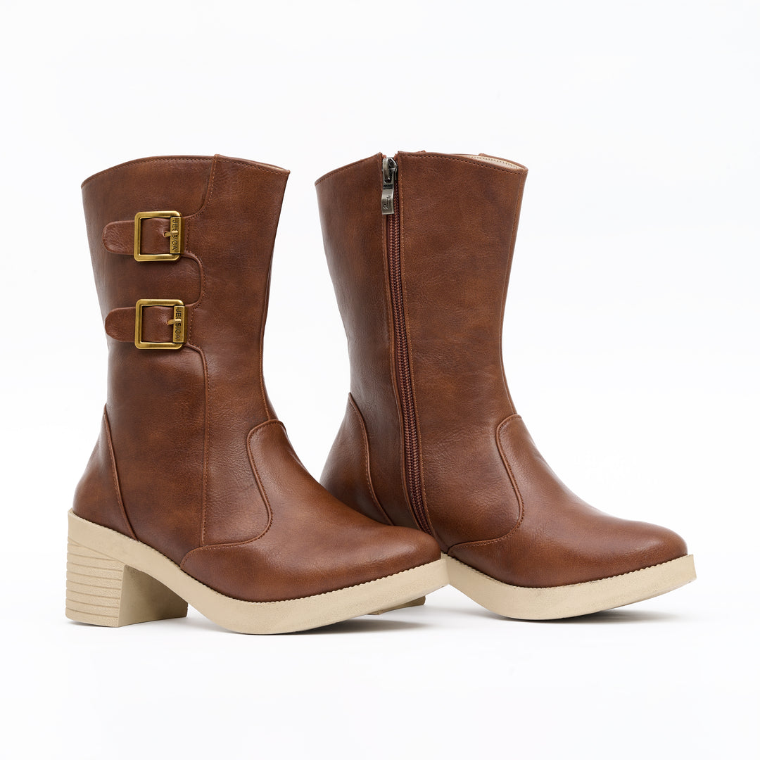 Jessica 584 Women's Imported Leather Boots – Comfortable 5 cm Heel