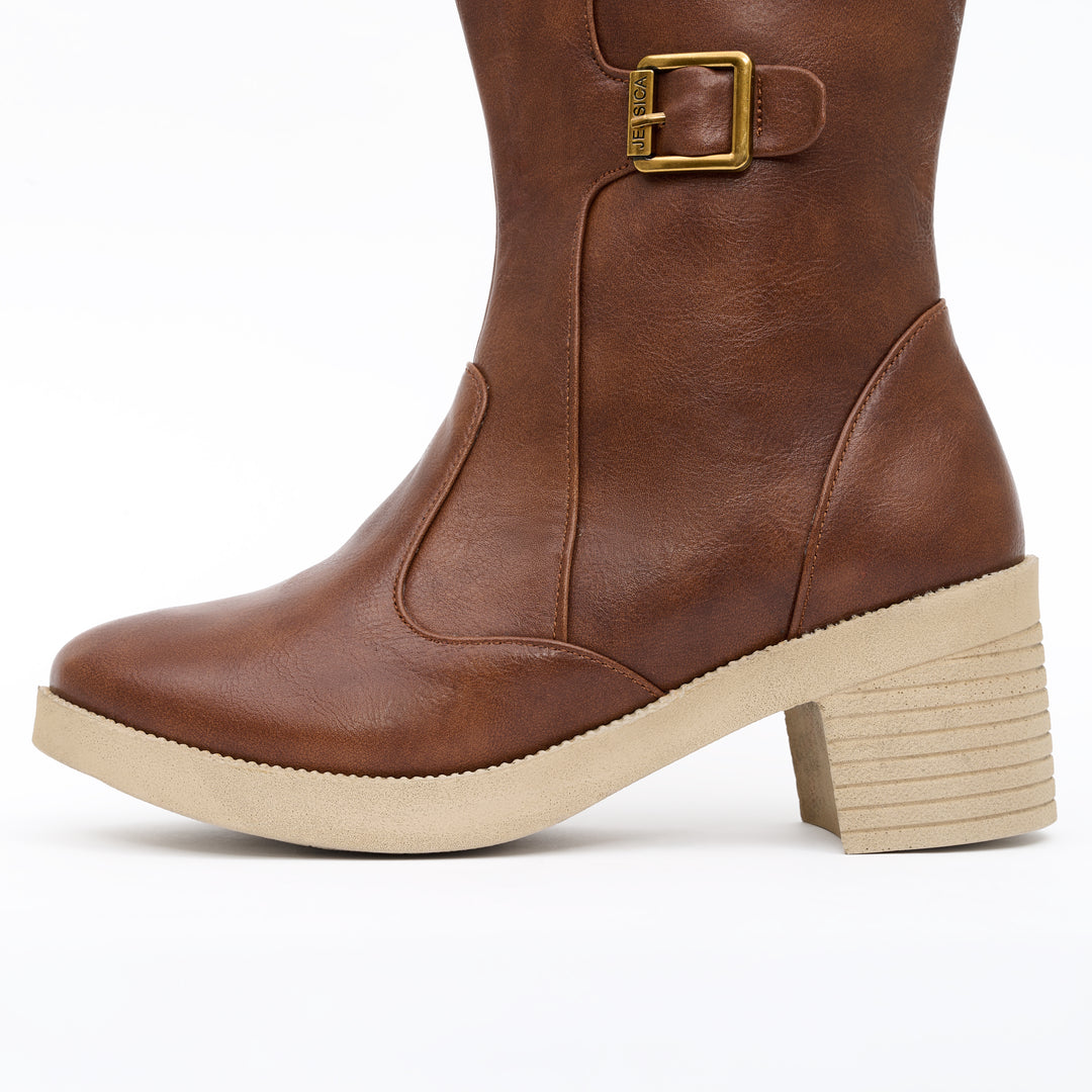 Jessica 584 Women's Imported Leather Boots – Comfortable 5 cm Heel