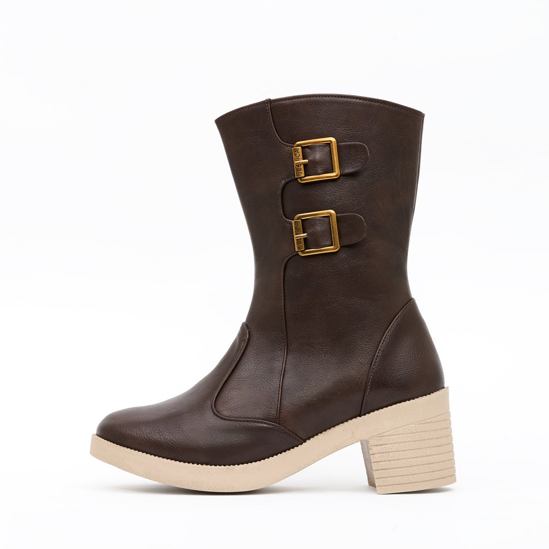 Jessica 584 Women's Imported Leather Boots – Comfortable 5 cm Heel