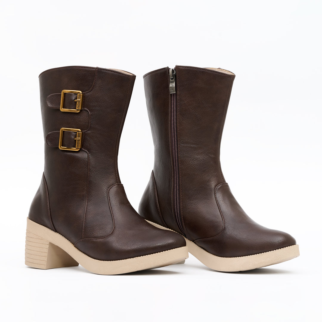Jessica 584 Women's Imported Leather Boots – Comfortable 5 cm Heel