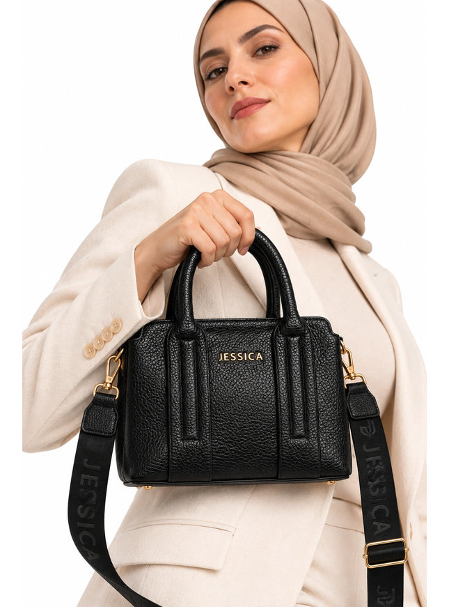 شنطة كتف حريمي موديل S98 بحزام كروس جلد مستورد – شنطة عملية يومية