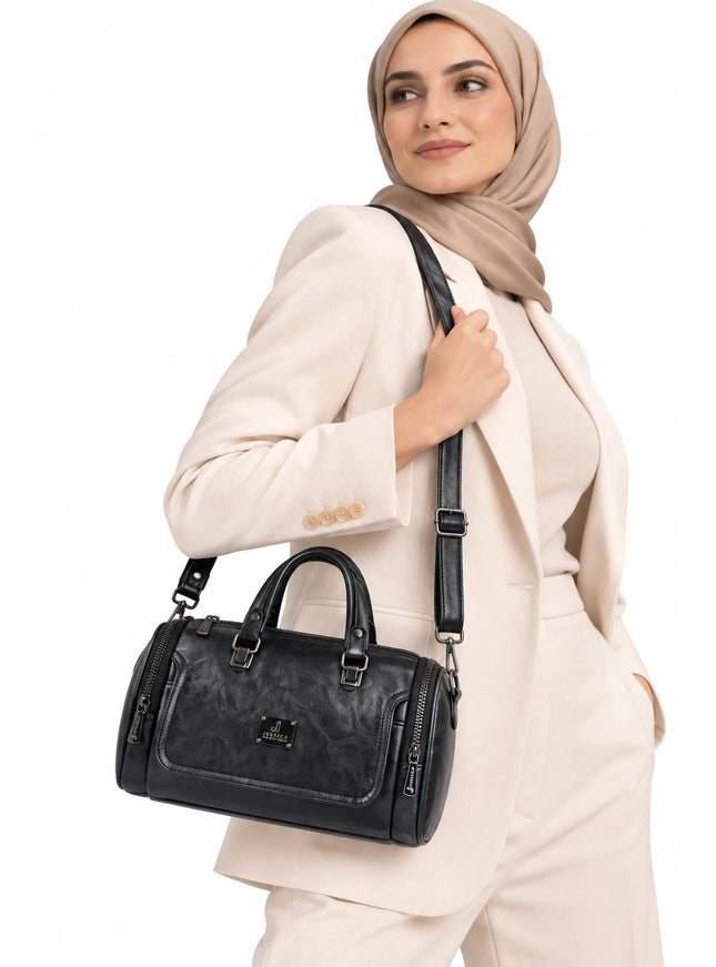 شنطة كتف حريمي موديل S28 – شنطة كروس عملية جلد مستورد 