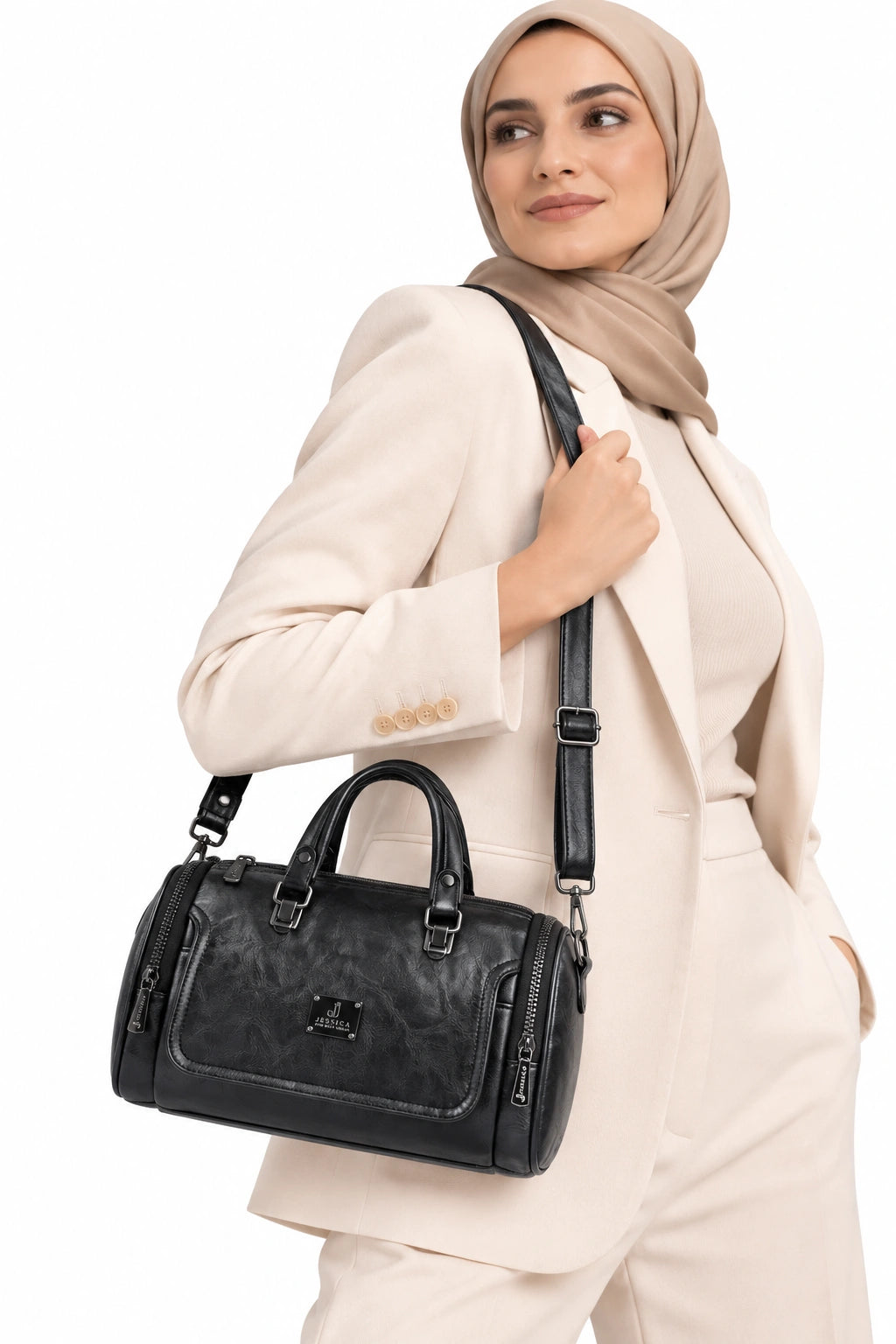 شنطة كتف حريمي موديل S28 – شنطة كروس عملية جلد مستورد 
