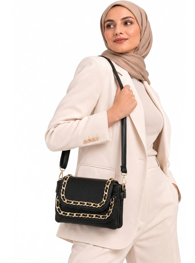 شنطة كروس حريمي صغيرة موديل S70 جلد مستورد – شنطة عملية يومية