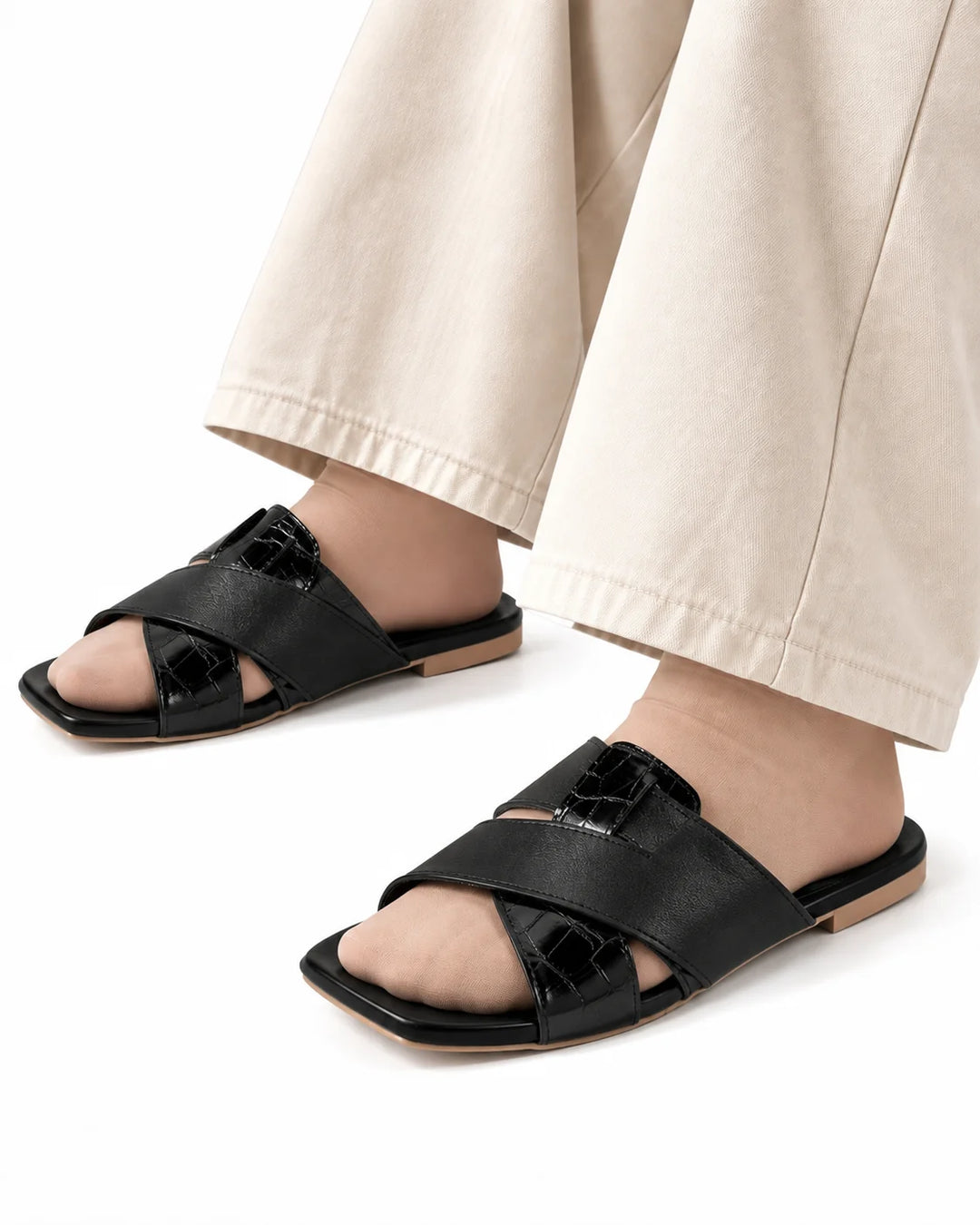 Jessica 9013 Women's Genuine Leather Clogs – Comfortable Walking Clogs with 1 cm Heel
