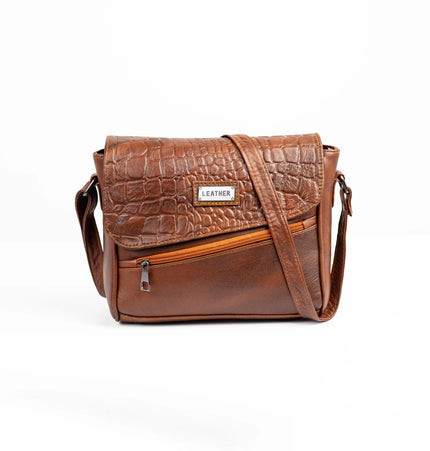 كود H80 شنطة كروس من الجلد الطبيعي