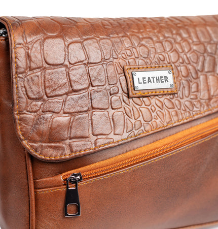 كود H80 شنطة كروس من الجلد الطبيعي