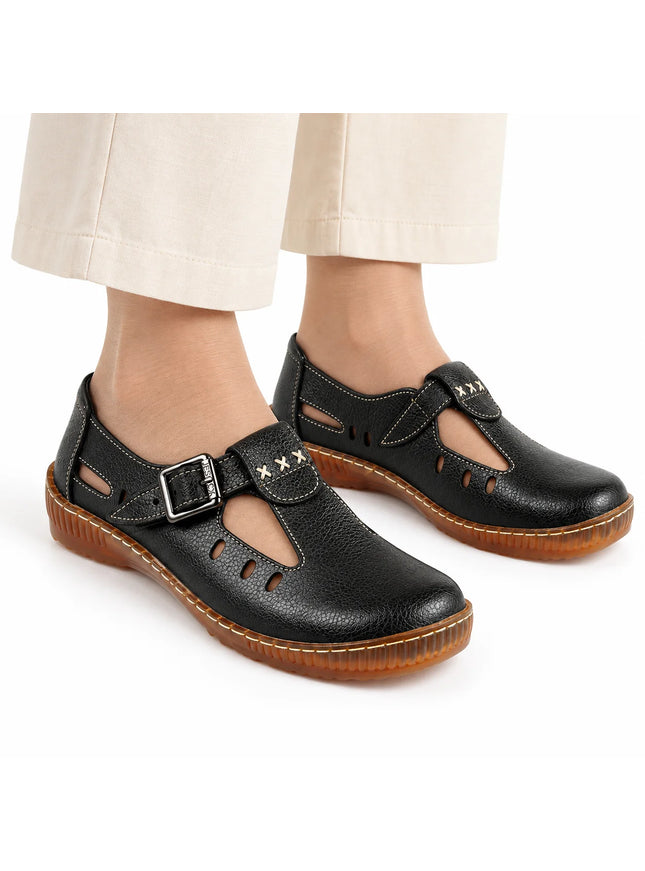 Jessica 1006 women walking shoes, black pair cover