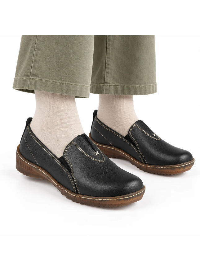 Jessica 1012 women walking shoes, black pair cover