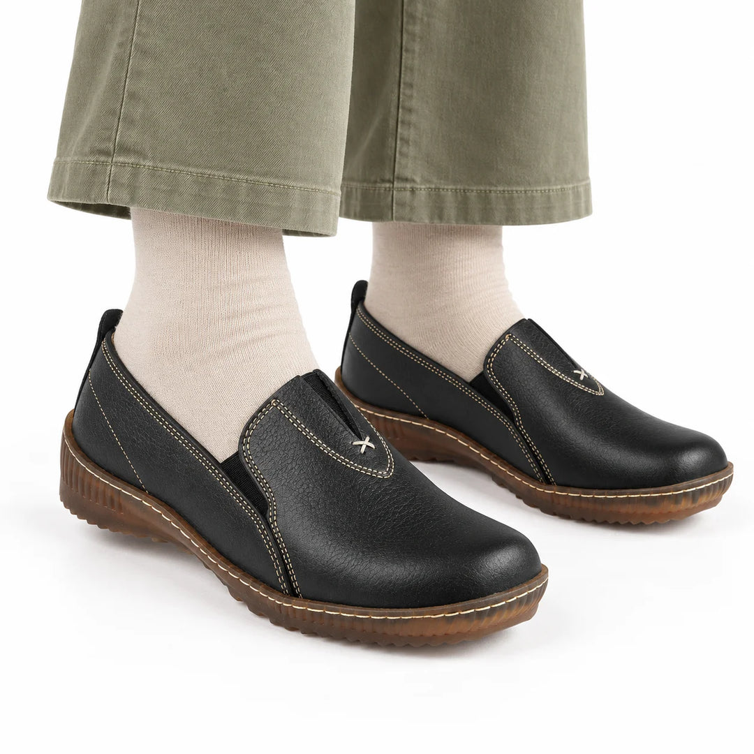 Jessica 1012 women walking shoes, black pair cover