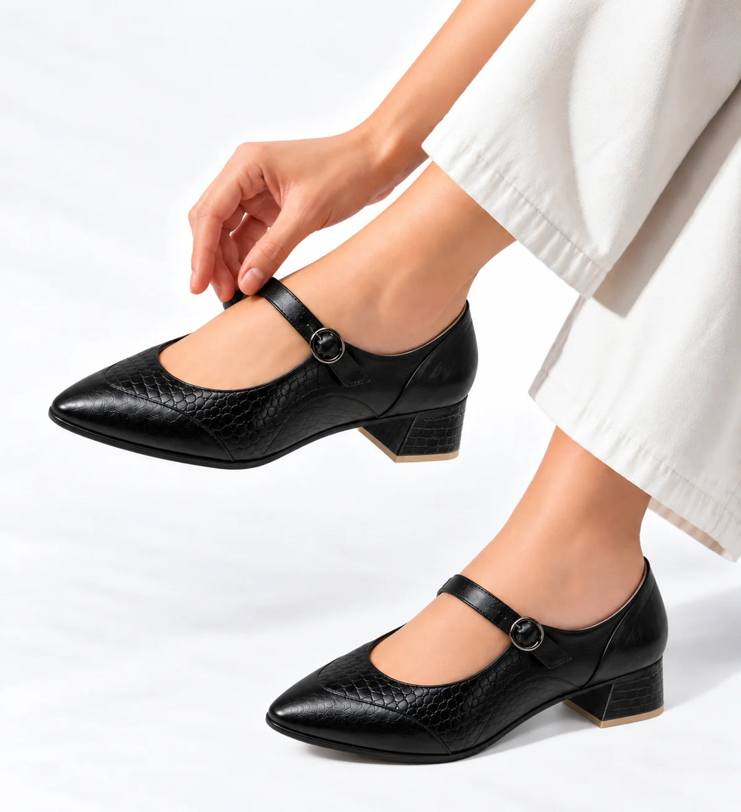 K9 Women Leather Sandals – Comfortable 4cm Heel Walking Sandals