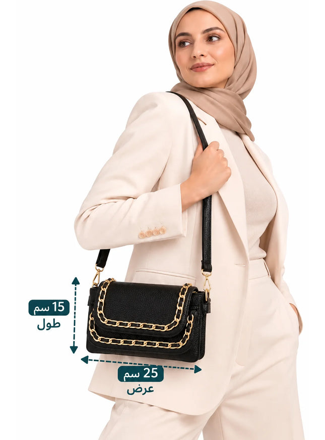 شنطة كروس حريمي صغيرة موديل S70 جلد مستورد – شنطة عملية يومية