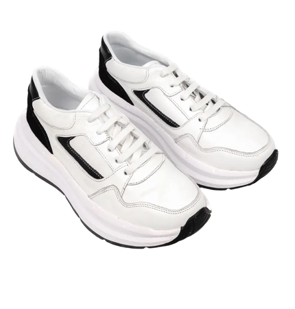 CY Women Genuine Leather Sneakers – Comfortable Walking Shoes