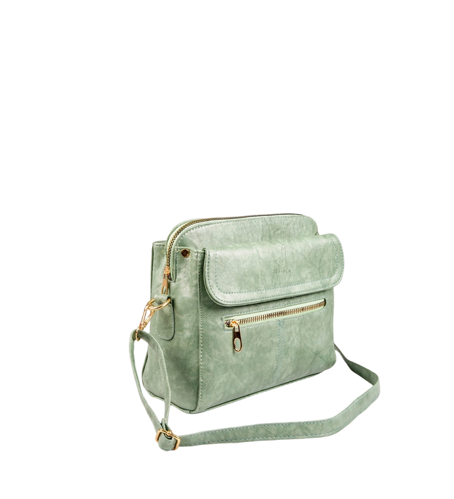 شنطة كروس حريمي حجم متوسط موديل S50 جلد مستورد – شنطة عملية للعمل