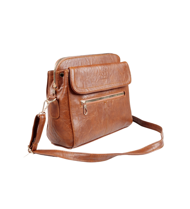 شنطة كروس حريمي حجم متوسط موديل S50 جلد مستورد – شنطة عملية للعمل