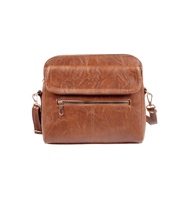 شنطة كروس حريمي حجم متوسط موديل S50 جلد مستورد – شنطة عملية للعمل