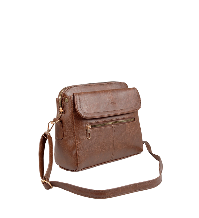 شنطة كروس حريمي حجم متوسط موديل S50 جلد مستورد – شنطة عملية للعمل