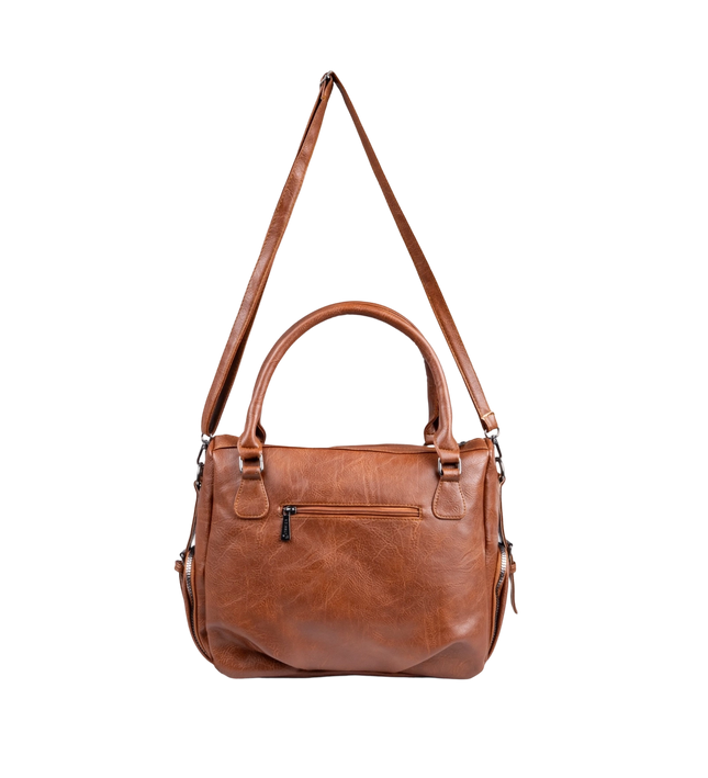 شنطة كتف حريمي كبيرة موديل M570 بحزام كروس جلد مستورد – شنطة عملية واسعة 