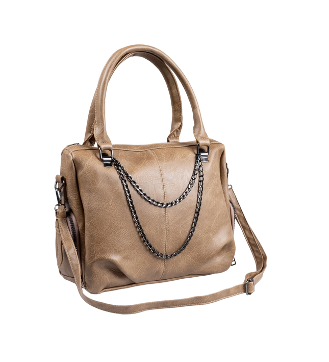 شنطة كتف حريمي كبيرة موديل M570 بحزام كروس جلد مستورد – شنطة عملية واسعة 