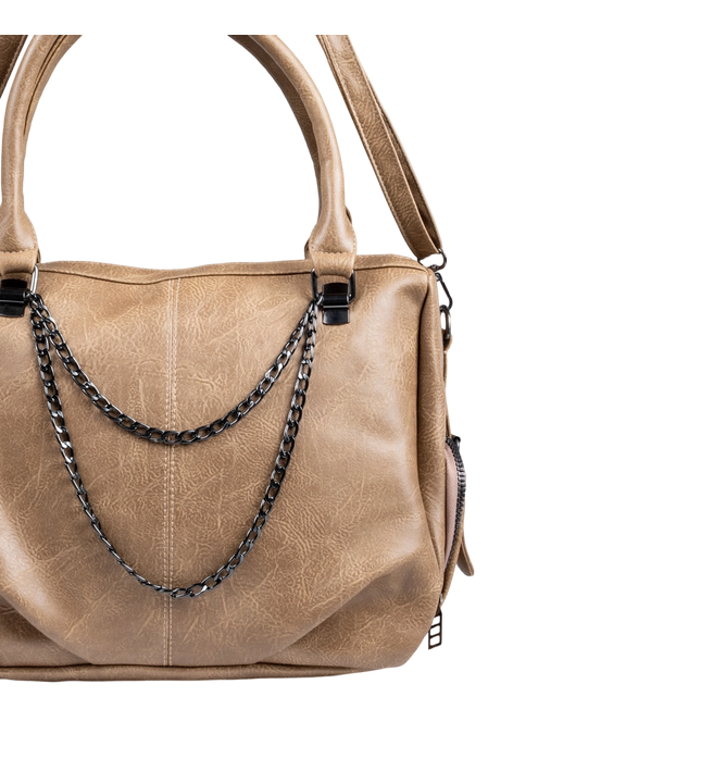 شنطة كتف حريمي كبيرة موديل M570 بحزام كروس جلد مستورد – شنطة عملية واسعة 